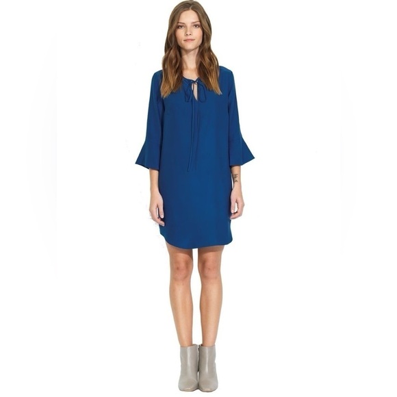 Amanda Uprichard Star Silk Dress in Blue Sz. Small - Picture 2 of 12